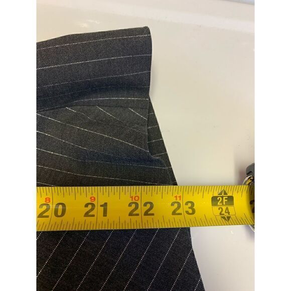 Bebe Gray Metallic Trim Striped Blazer Size 10 - Picture 10 of 10